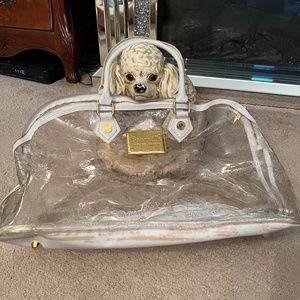 RARE BETSY JOHNSON CLEAR PLASTIC TOTE BAG